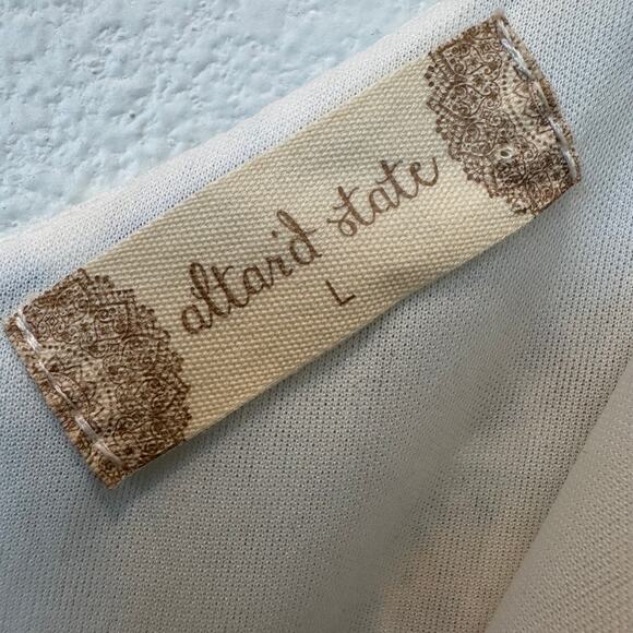 Altar'd State Yellow/Blue Floral Ruffle Faux Wrap V-Neck Cottage Maxi Dress- L - Picture 6 of 11